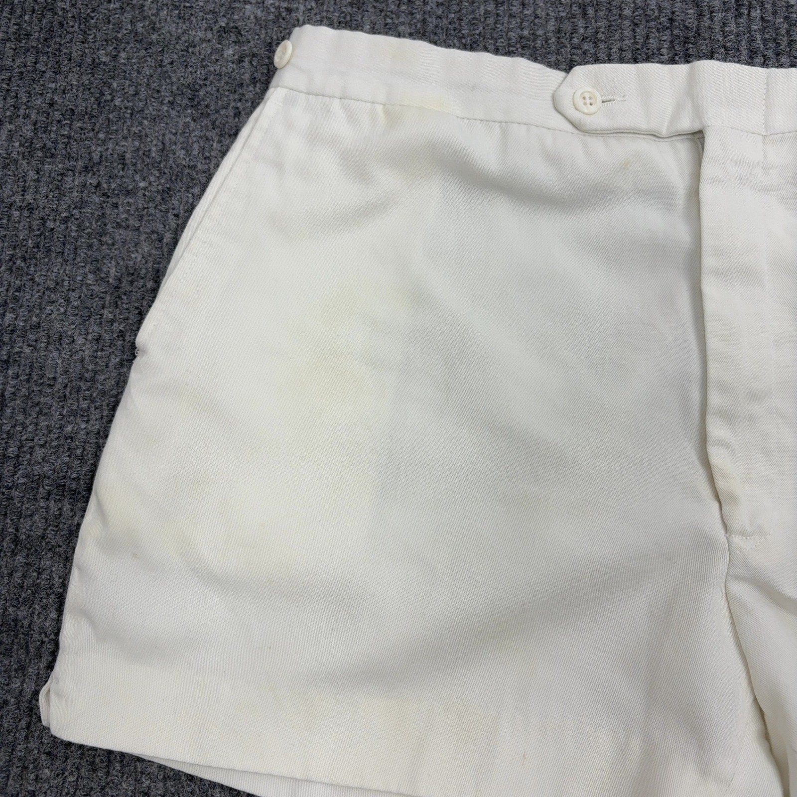 Vintage Brooks Brothers Shorts Womens XL White Cotton Golden Fleece Logo Preppy
