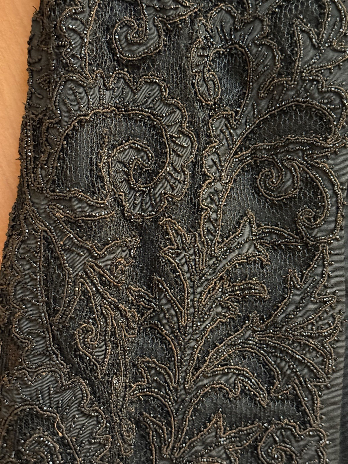 Antique Edwardian Victorian Black Mourning Cape Jacket Beaded Intricate Beadwork