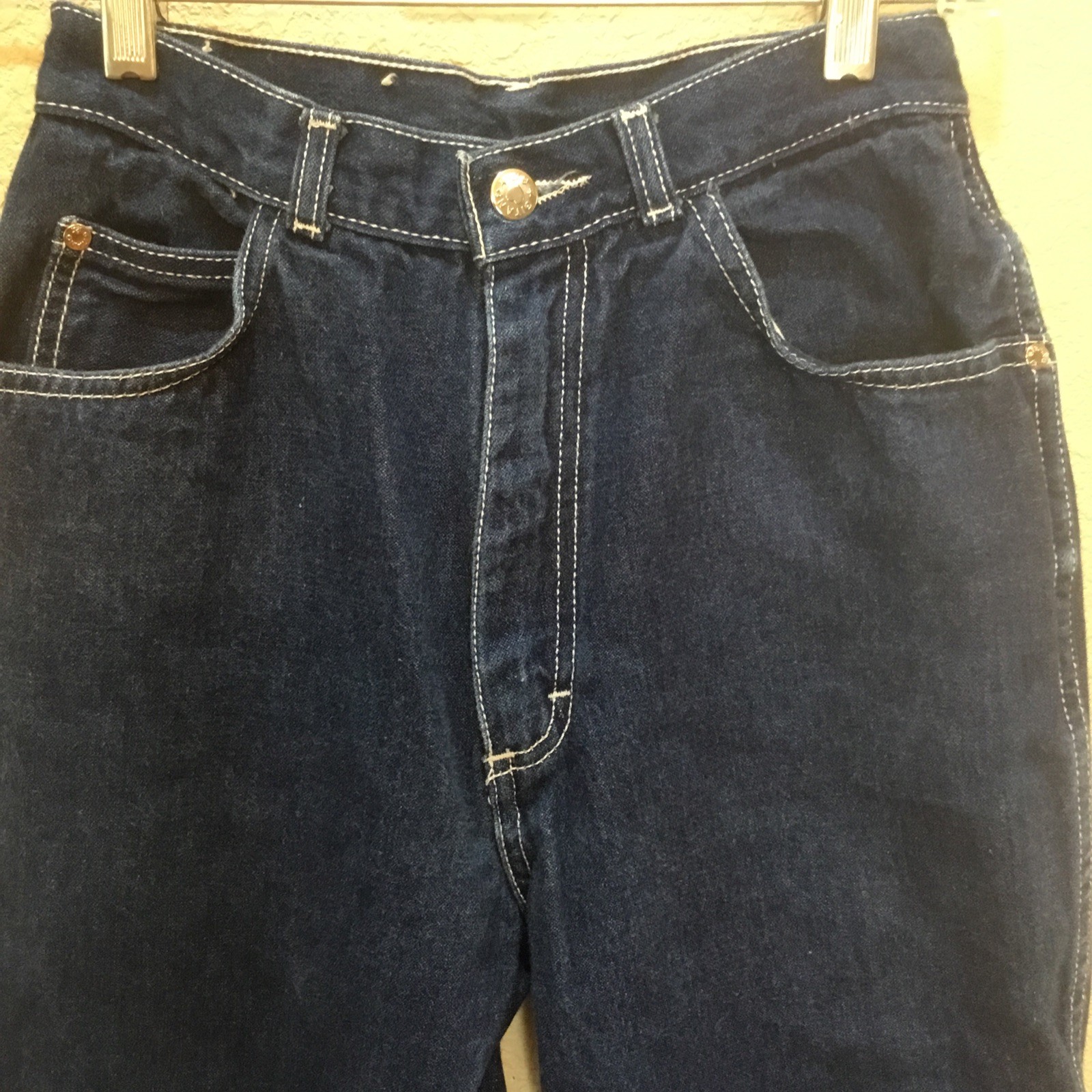 Gitano High Rise 80s Straight Leg Jeans 8/9 Dark Wash VTG 26” Waist 31” Inseam