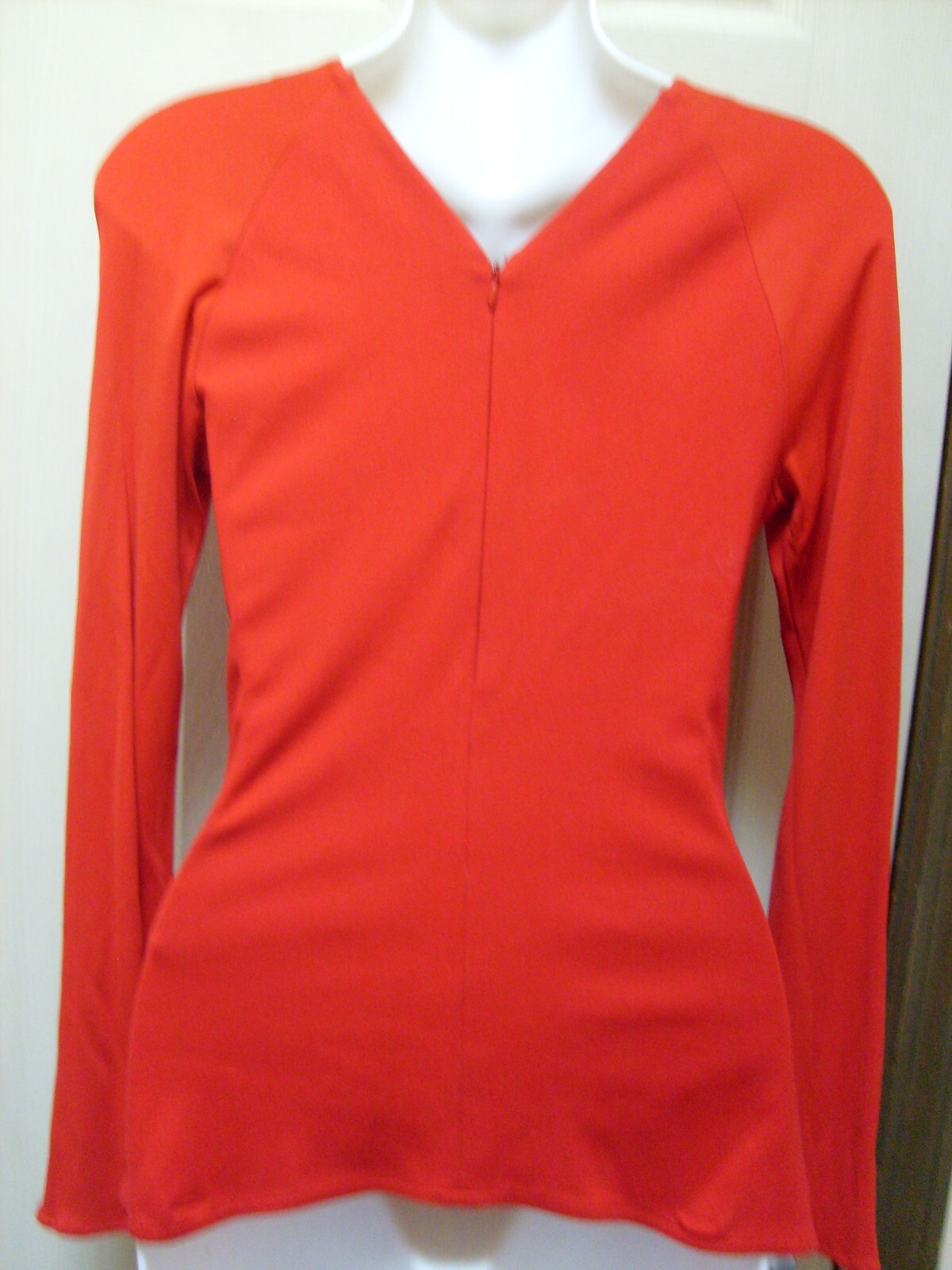 Gianni Versace Red Blouse-Silver Medusa Head Belt-Italian Sz. 42- US. Sz/ Small