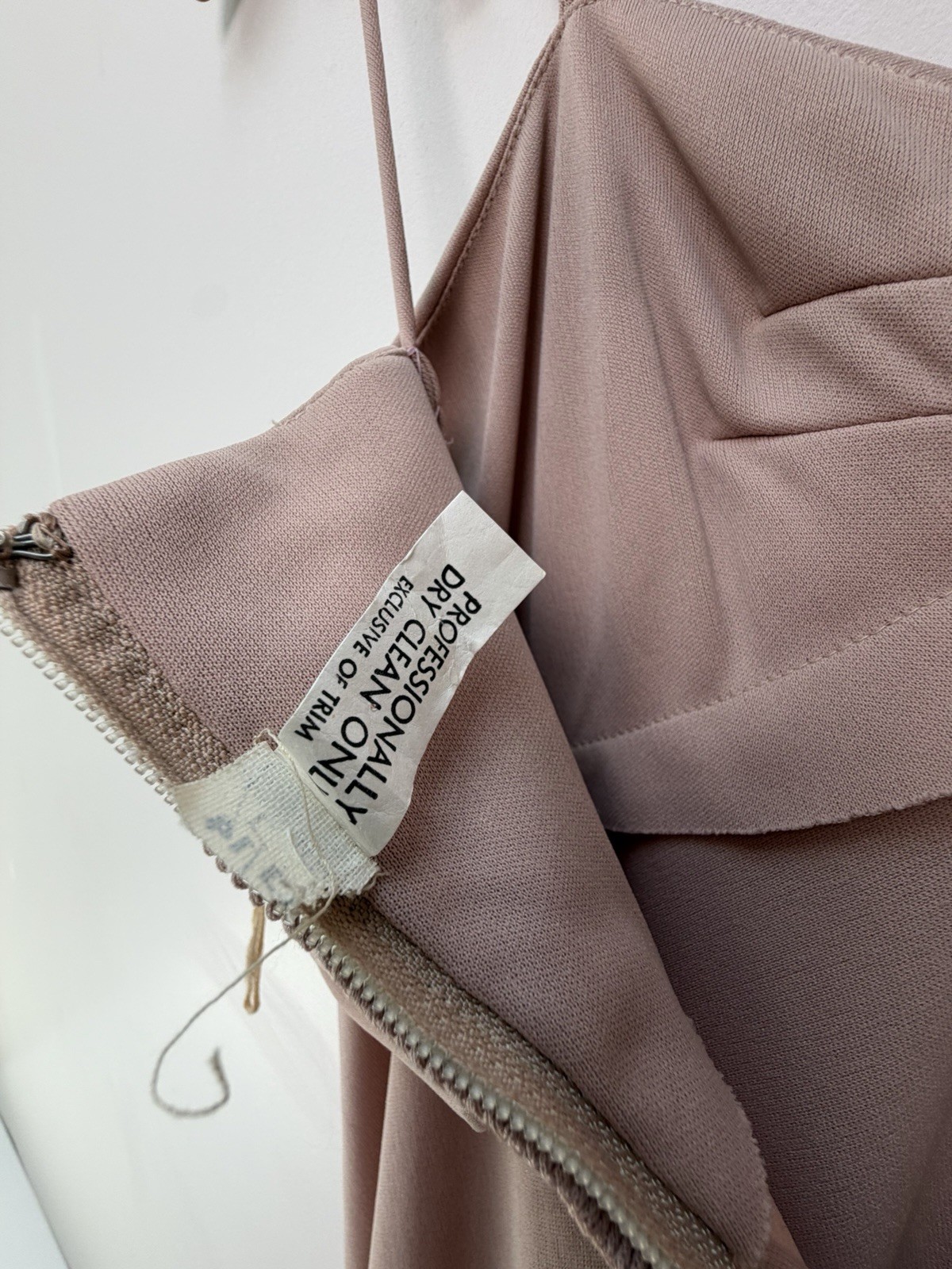 Vintage Dusty Rose Formal Maxi Dress Shawl Ruched Bust Evening Gown