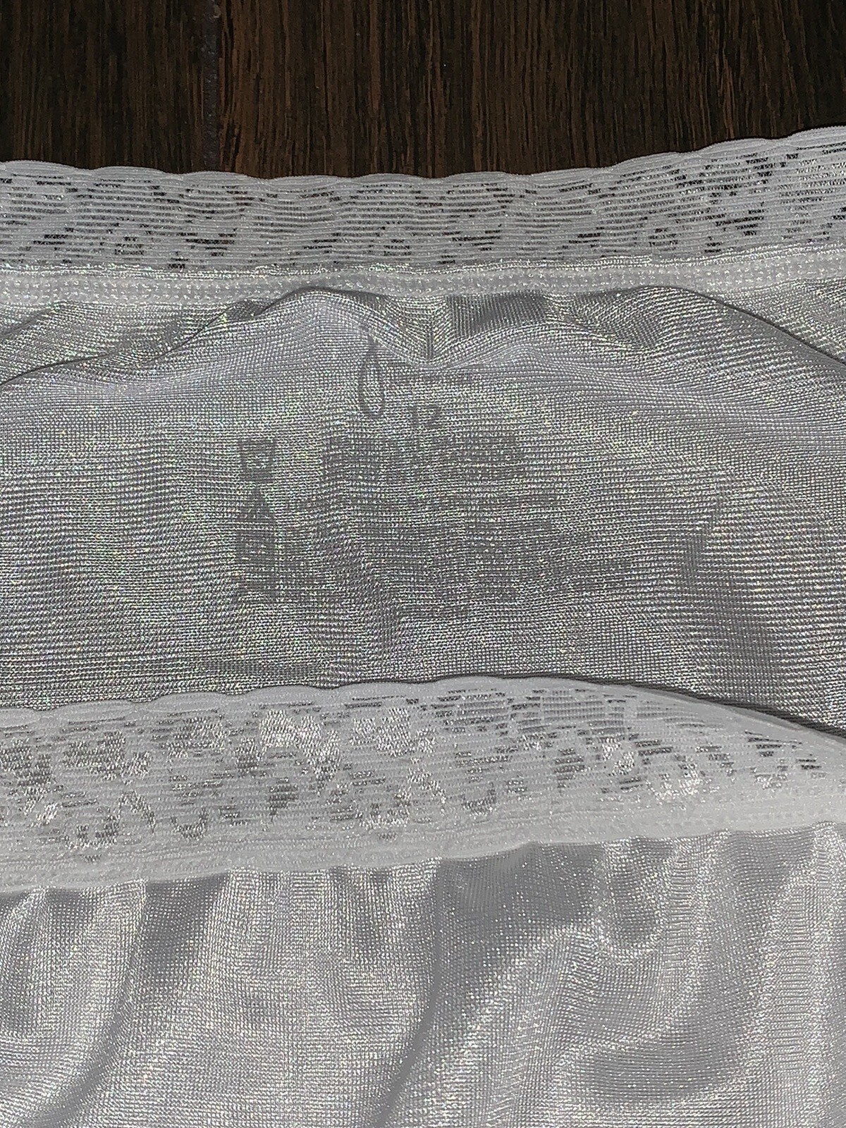 Vintage Nylon Panty JMS Gusset Sheer Sissy Panties Size 12 Shiny Glossy White