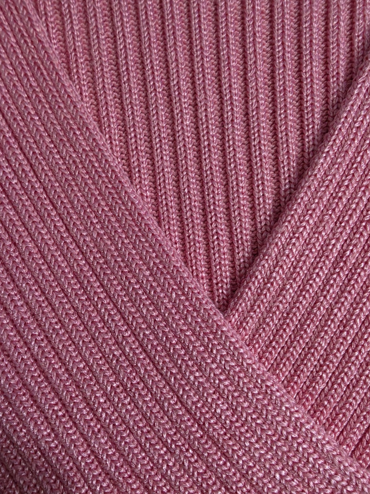 Vintage Fia Italia Handloomed Pink Long Sleeve Wrap Style Sweater Size Medium