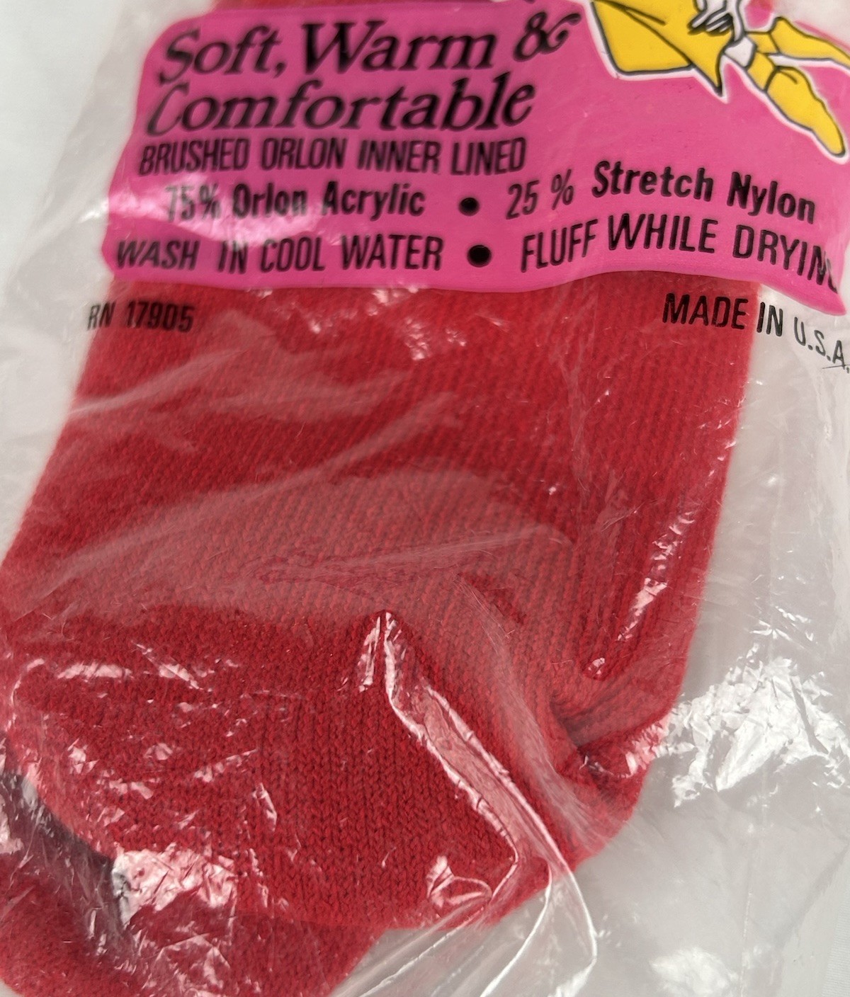 Vtg NEW Red Snugglers Brushed Orlon Bootliner Lounging Socks Sz 8.5-11