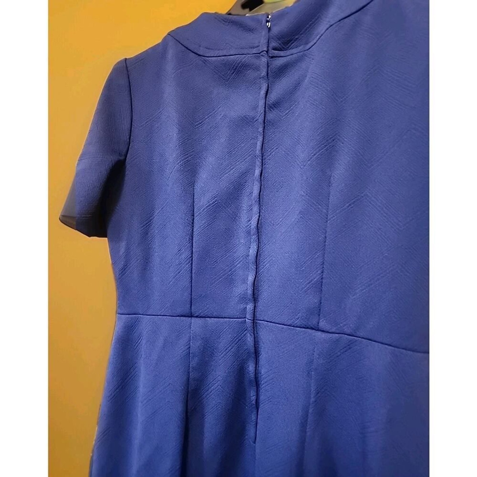 Vintage Blue Dress House Day Shift Midi Dress 60s Small A99 Madmen Cosplay Nice