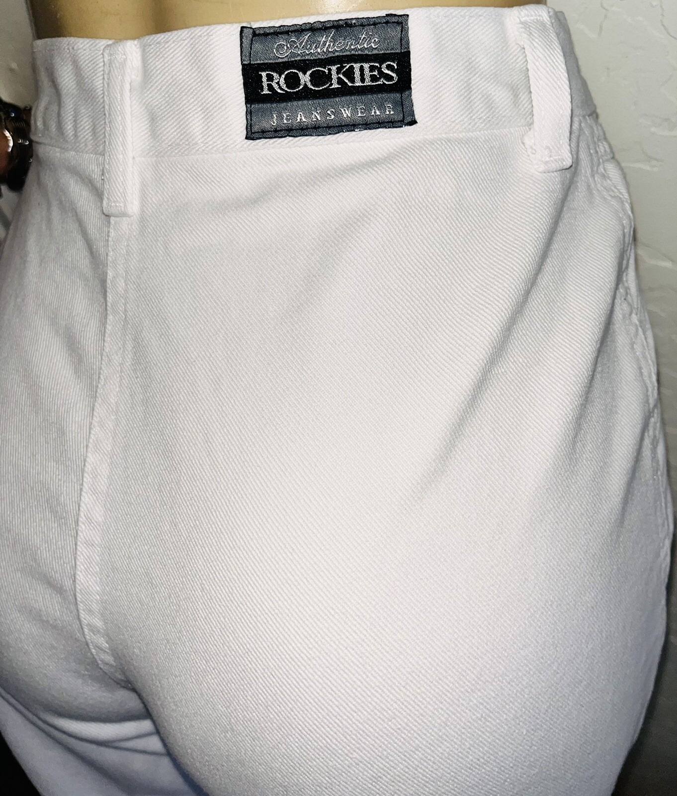 Vintage 80s 90s Rockies Western Jeans High Waist WHITE Bareback-Sz 9/10 PERFECT!