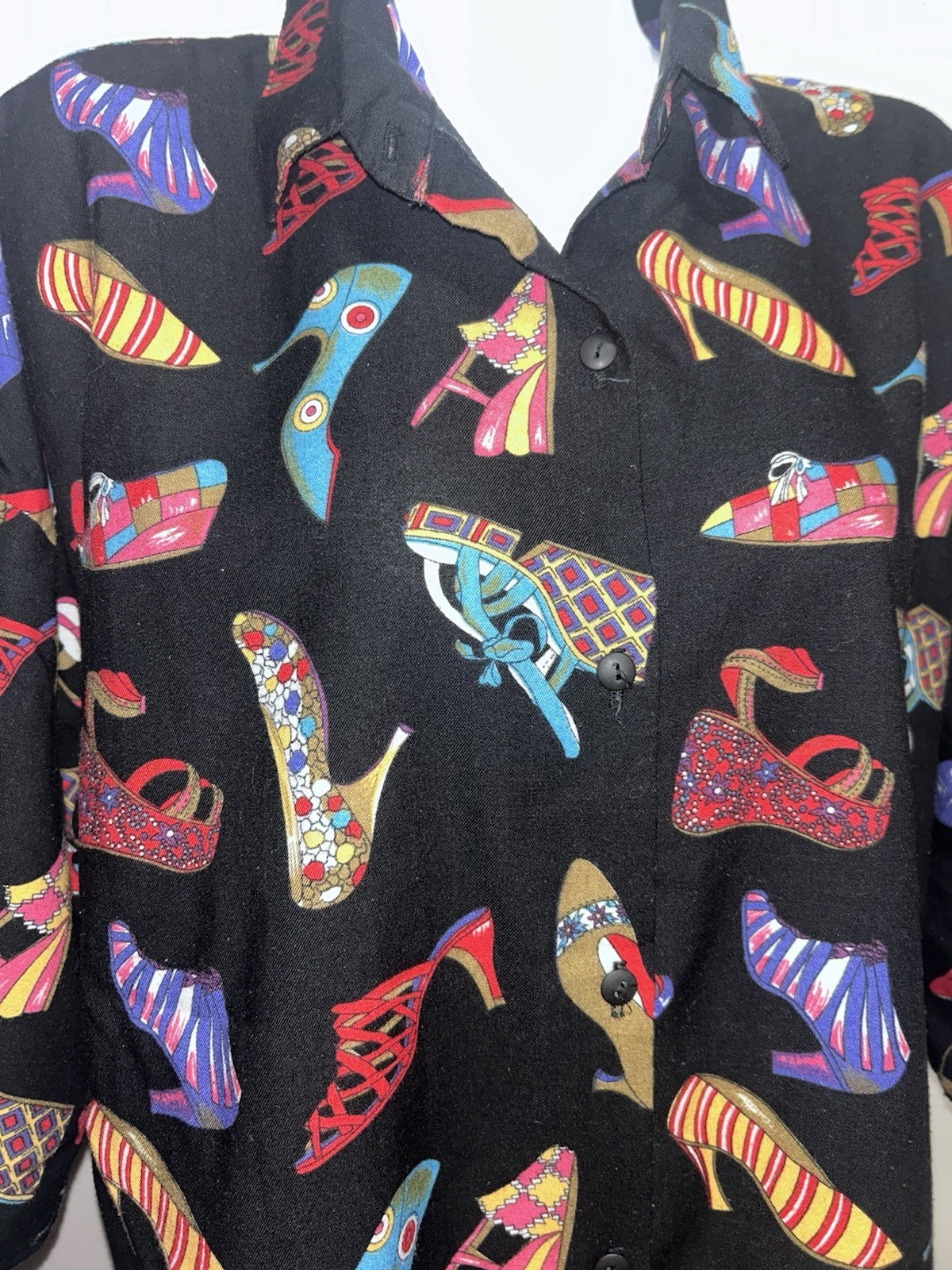 VTG California Connections Women’s Button Up Shirt Plus Size 24 Made In USA 90s