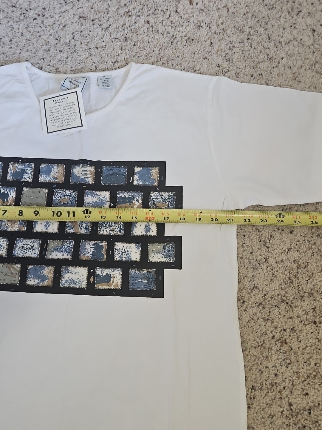 Vtg Rare New With Tags Boundary Waters Women’s Art Geometric Beaded Shirt Medium
