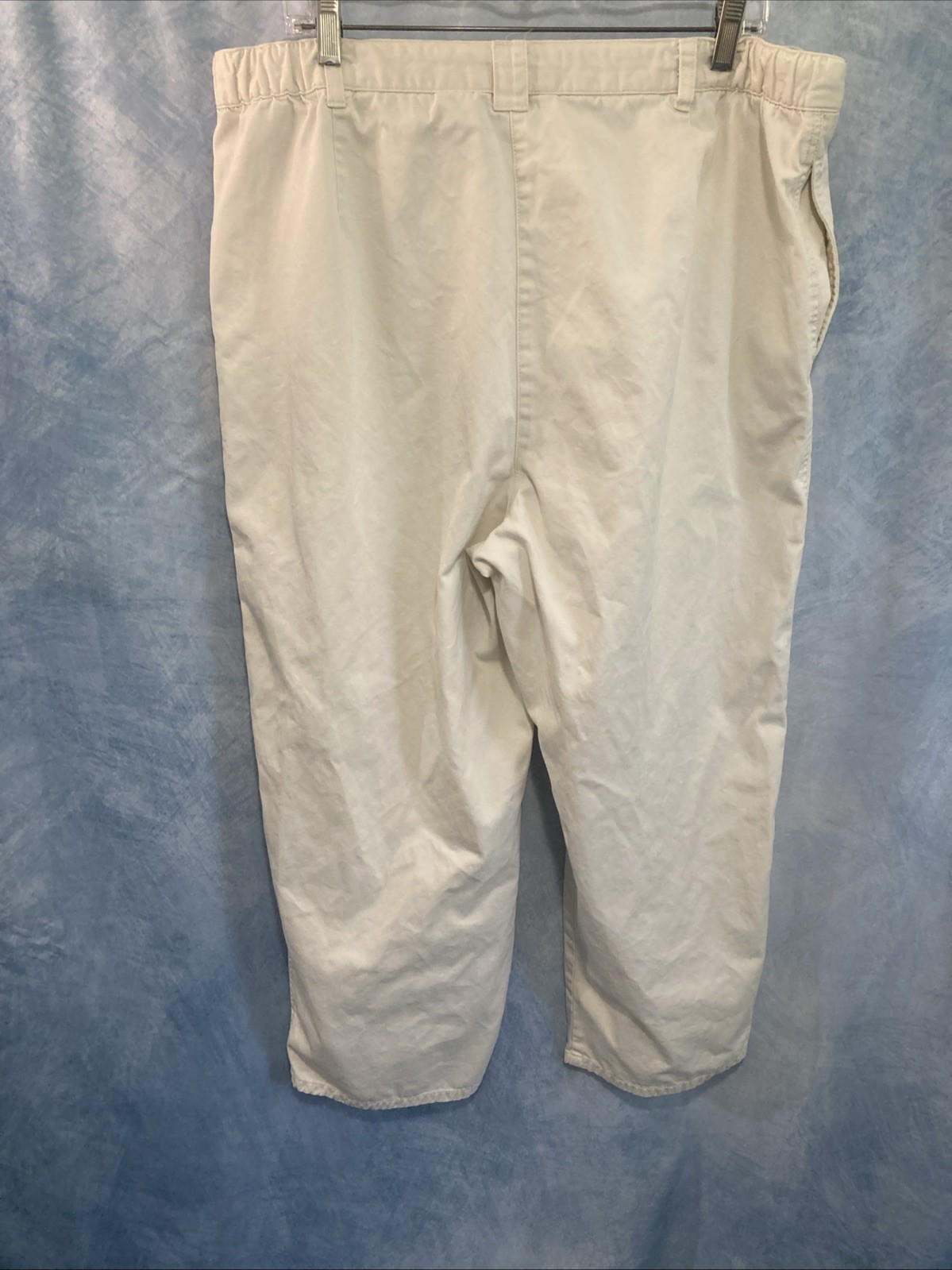 Vtg 80s 90s Herman Geist Sport Tan Capri Pants Drawstring Plus Size 20W FLAWED