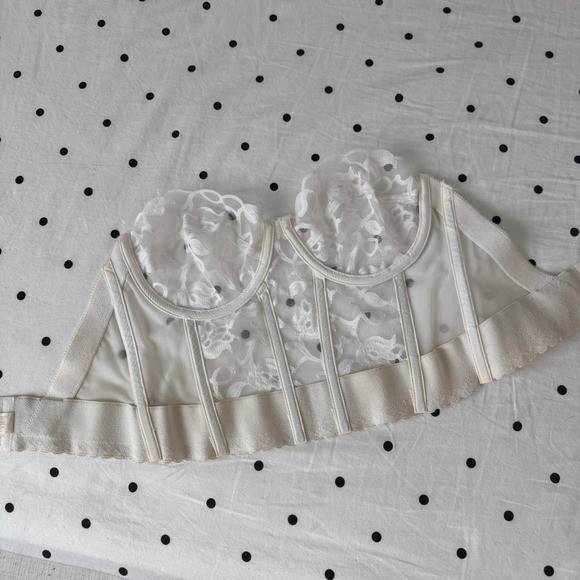 Vintage Gold Label Victoria’s Secret RARE White and cream Lace Corset
