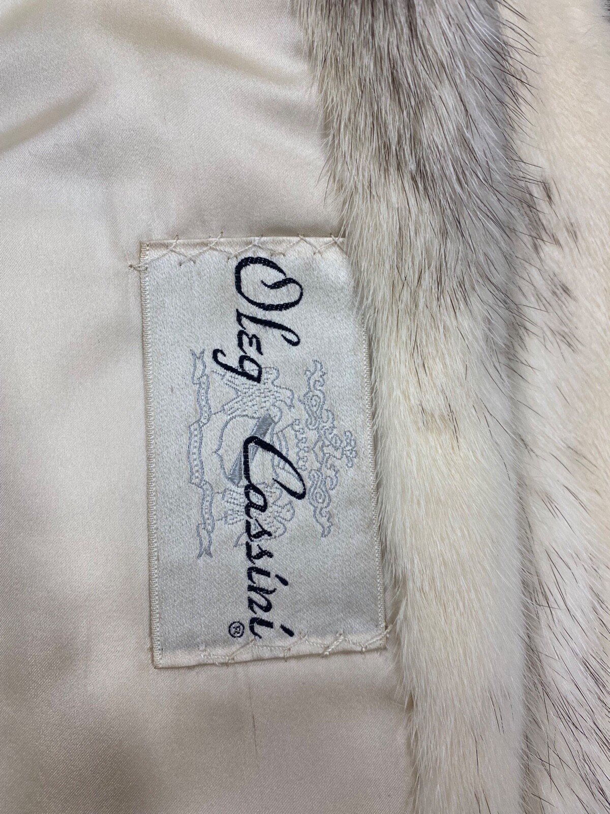 Vtg 50s 60s Oleg Cassini Old Hollywood Glamour Classic Peppered Mink Fur Coat