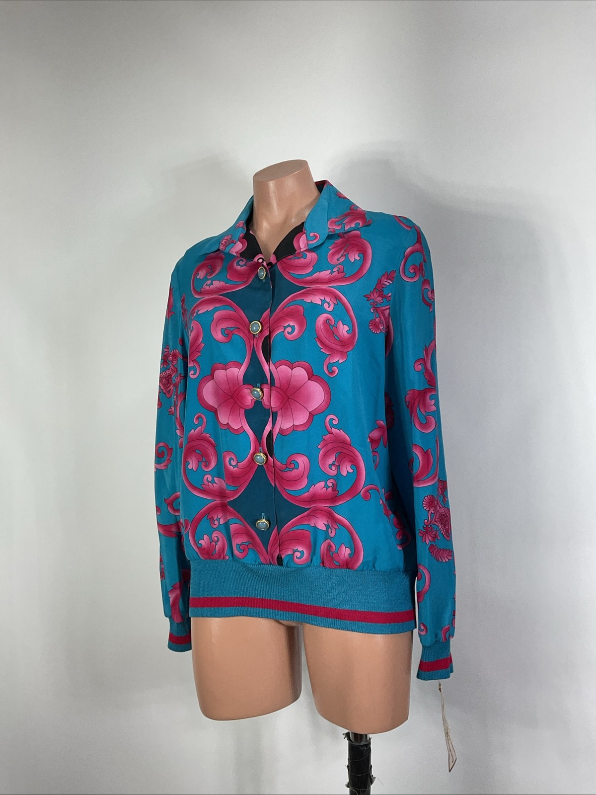 Vintage Philippe Marques Women’s Dopamine Geometric Top 12 Mixed Textile NWT