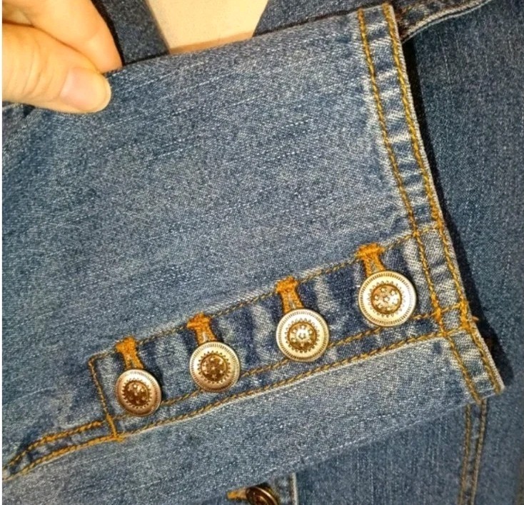 Vintage 90s Y2K Dunbrooke Women’s Denim Jean Blazer Jacket Pockets Sz M