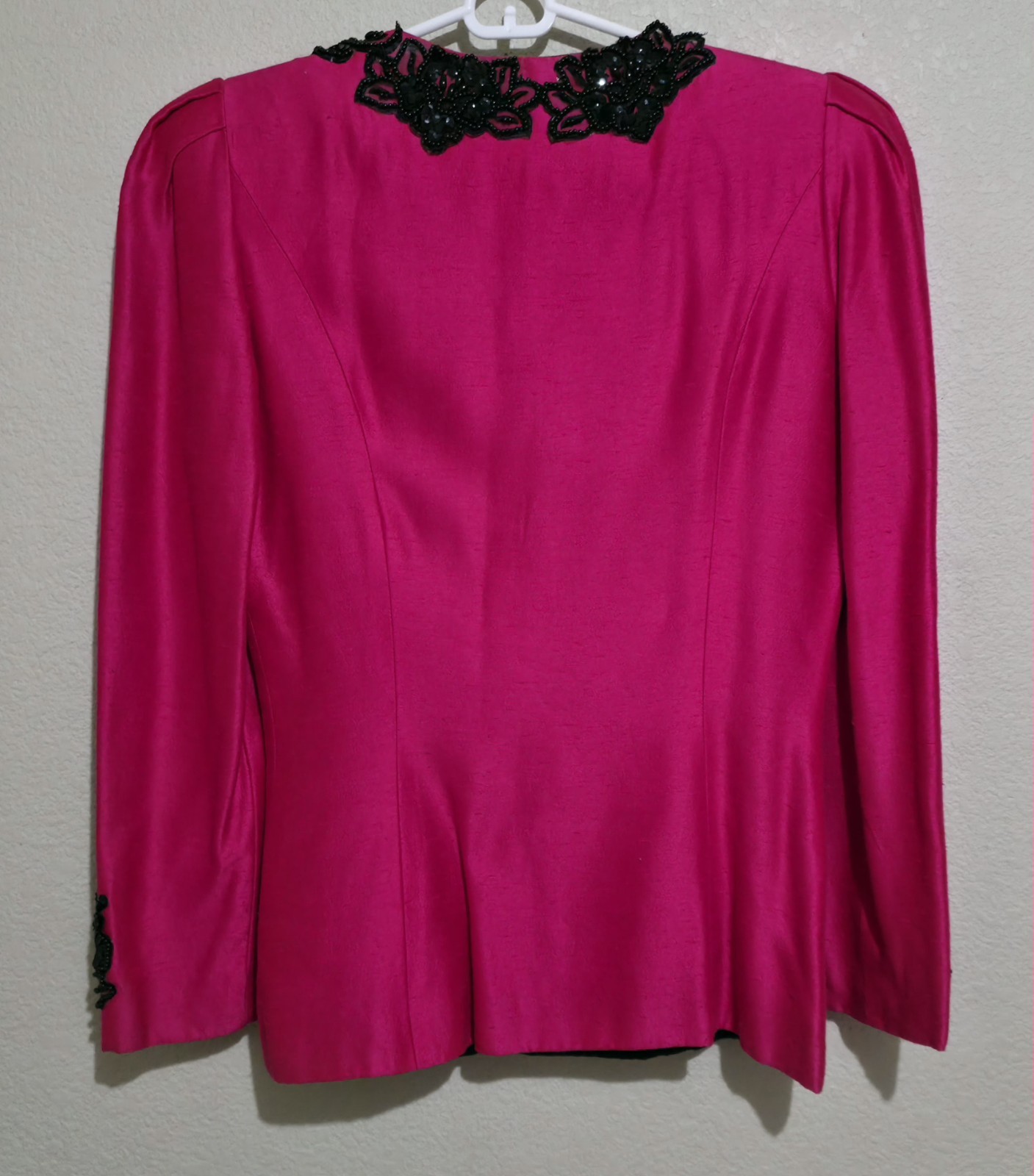 Samuel Scott Womens Vintage Pink Beaded Blazer Jacket Size 8