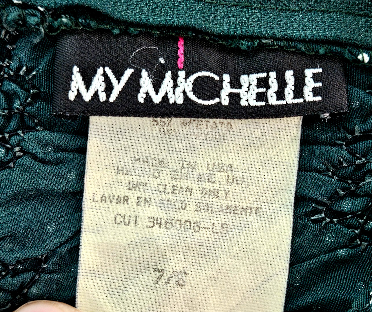 My Michelle Y2K 90s Wide Leg Jumpsuit Womens Sz 7/8 Polka Dots Boho Cottagecore