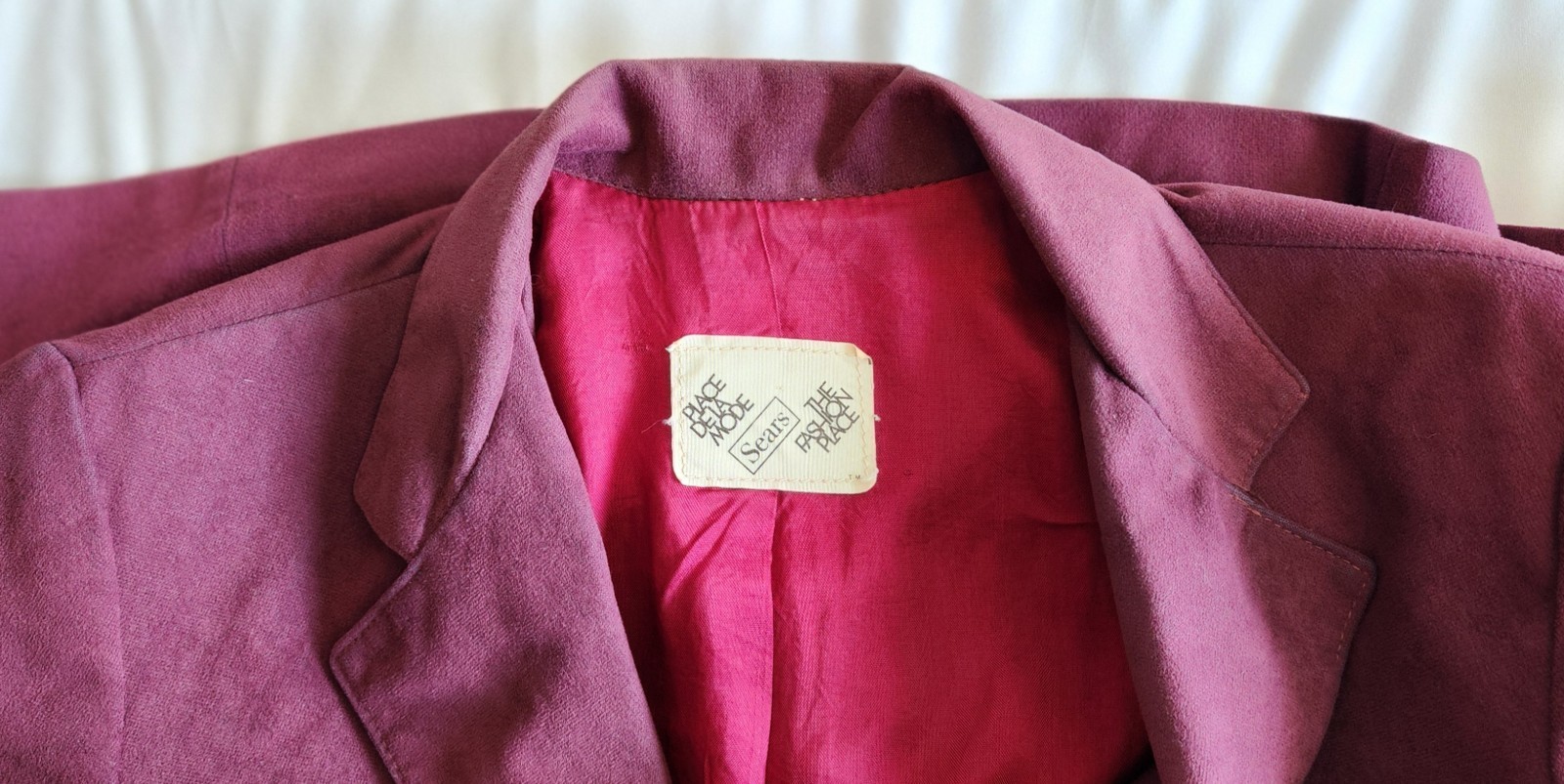 Vtg 70s Sears Place De La Mode The Fashion Place Burgundy Blazer Womens Med