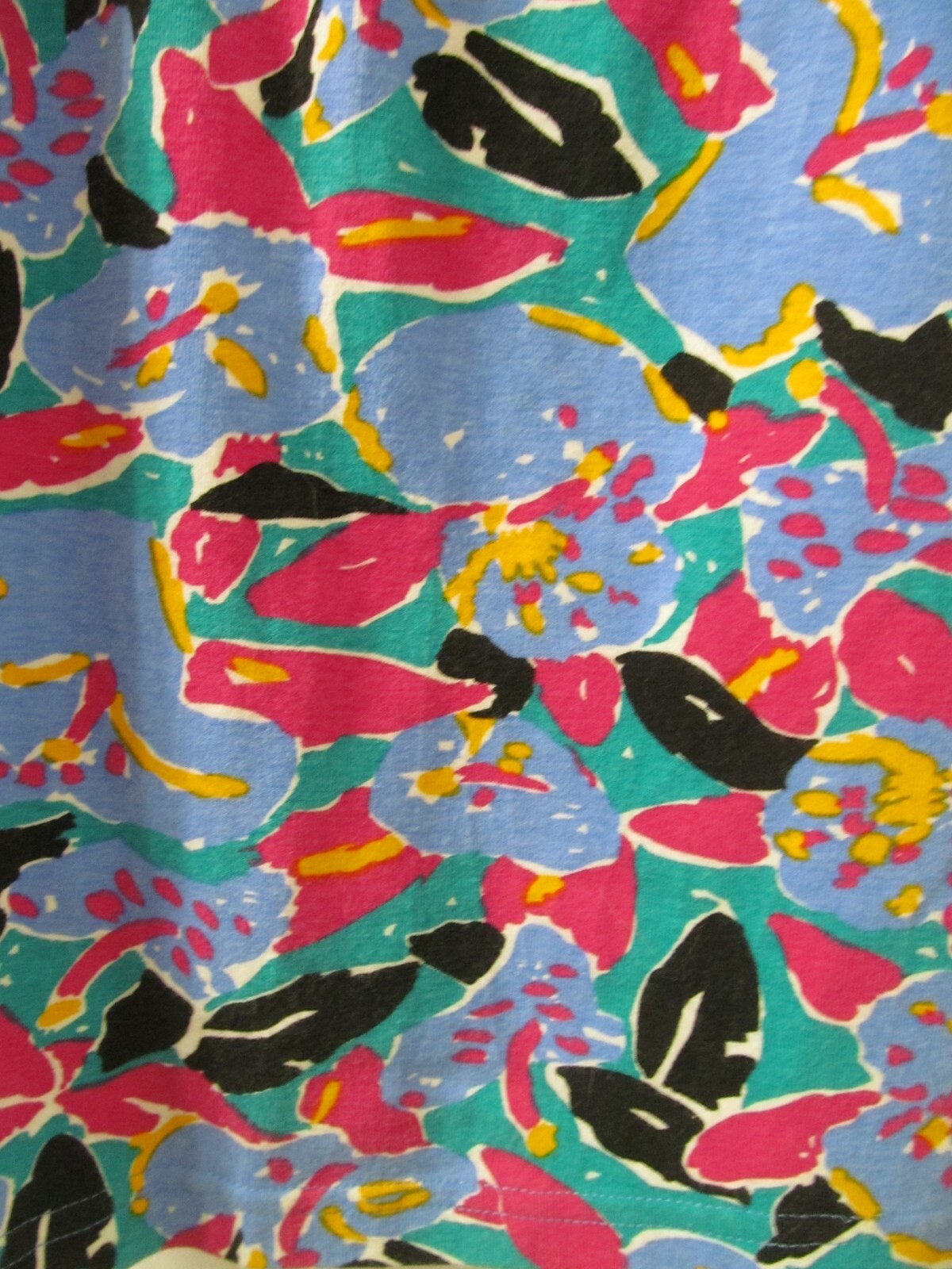 KEN DONE Art to Wear colorful SKIRT size SML vtg 80s