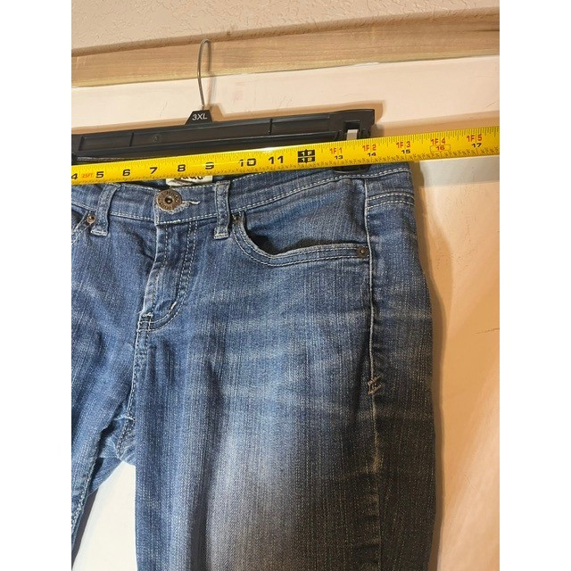 Vintage Mudd Juniors Girls Distressed READ Medium Wash Flare Jeans Sz 7