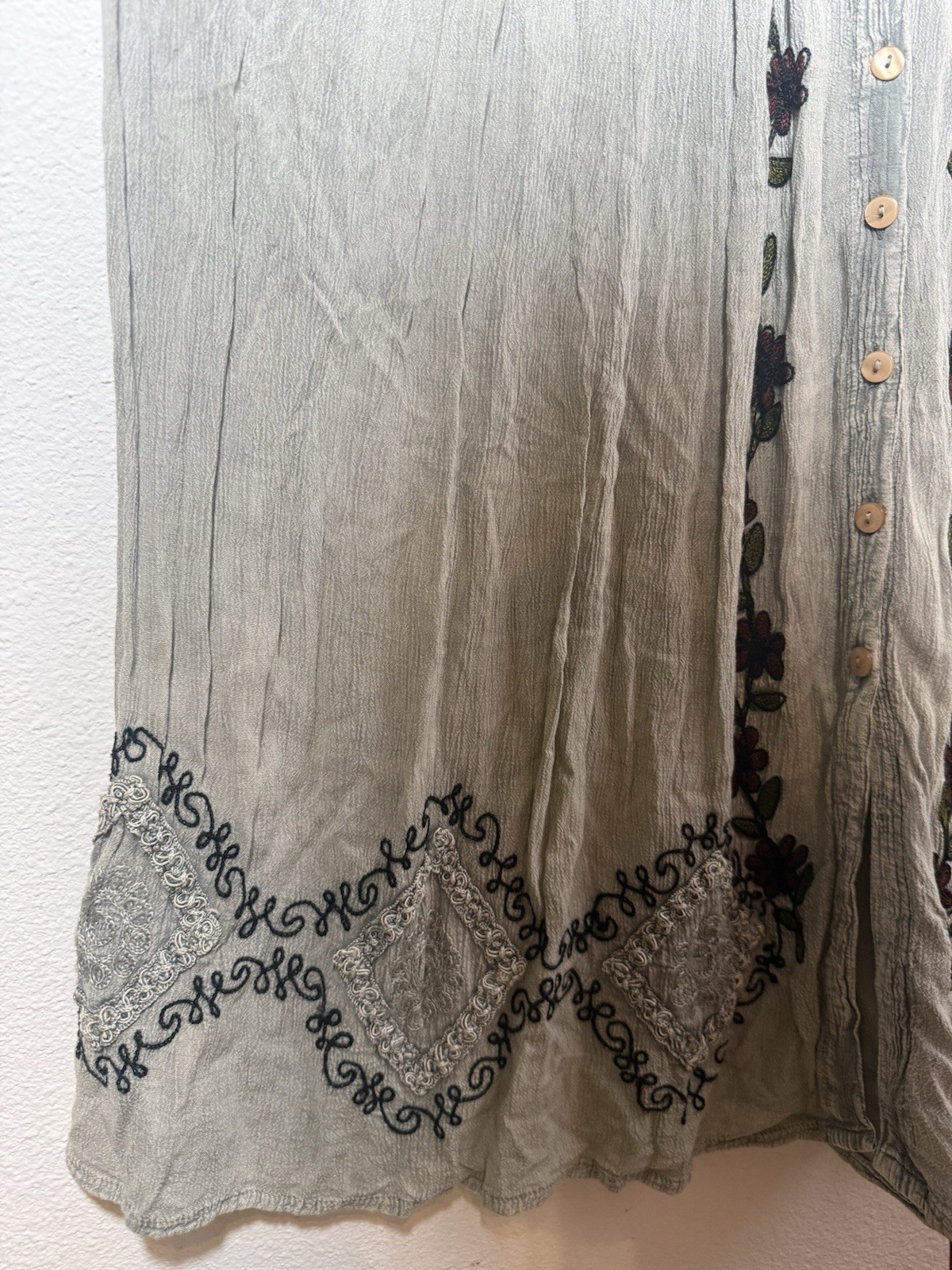 Vtg 90s Maxi Dress, Whismigoth, Grunge, Boho, Earthy Gray,Tie back, Select, Sz S