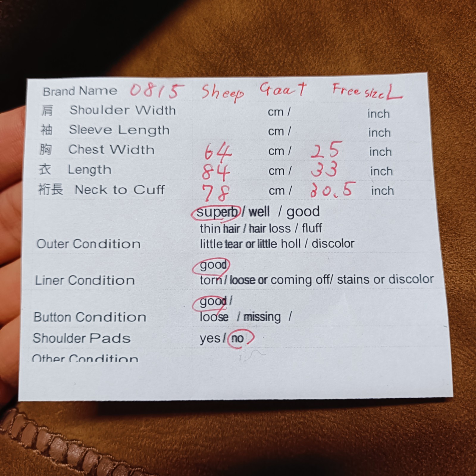 0815 Vintage Real Sheepskin sheep Fur Mouton Mongolian Coat Women