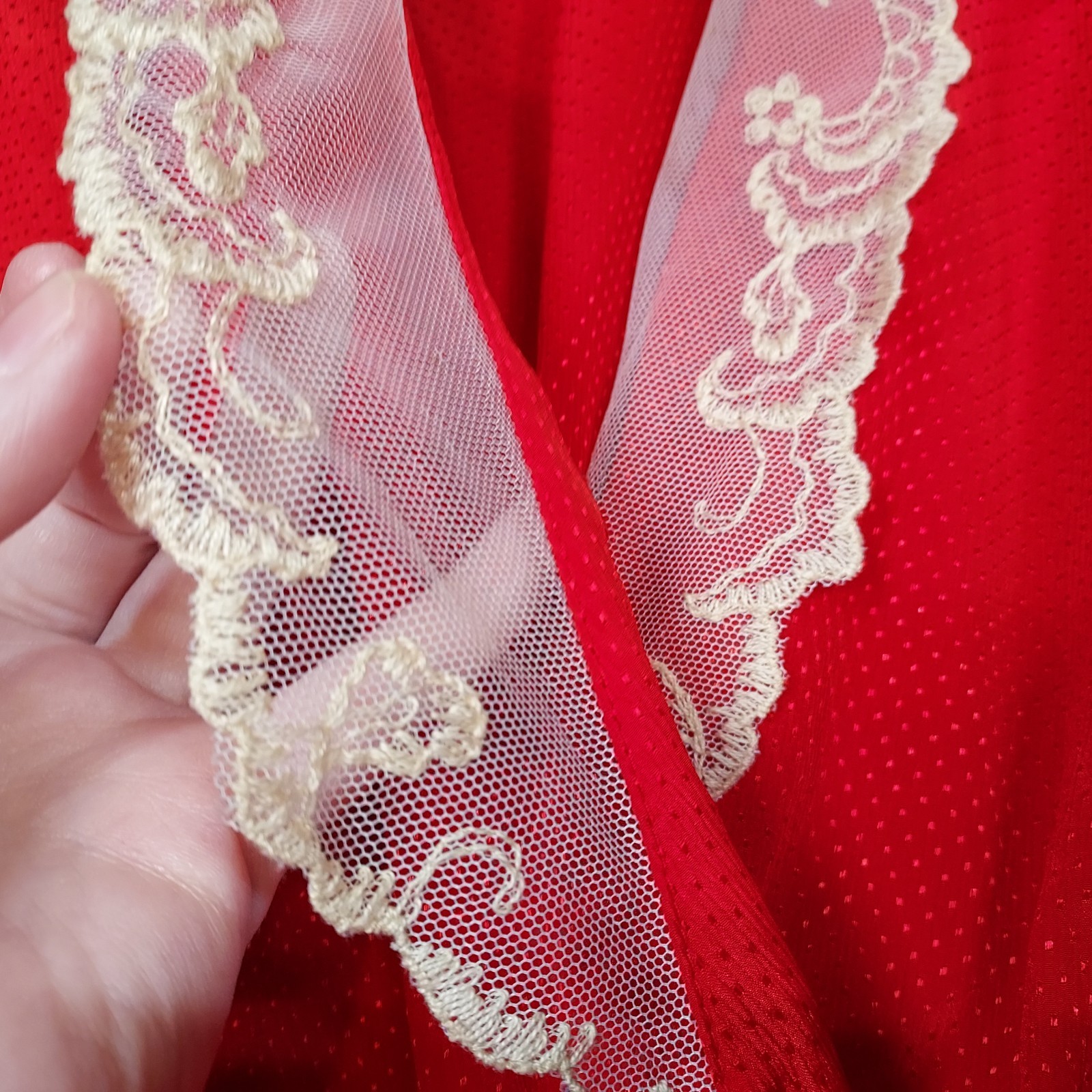 SOPHISTICATES by Jonathan Martin Vtg 80s Red Maxi Dress Women’s 12 Lace Collar