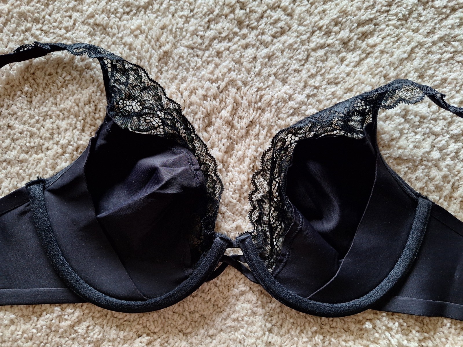SOMA bra Unlined black lace 36 B New
