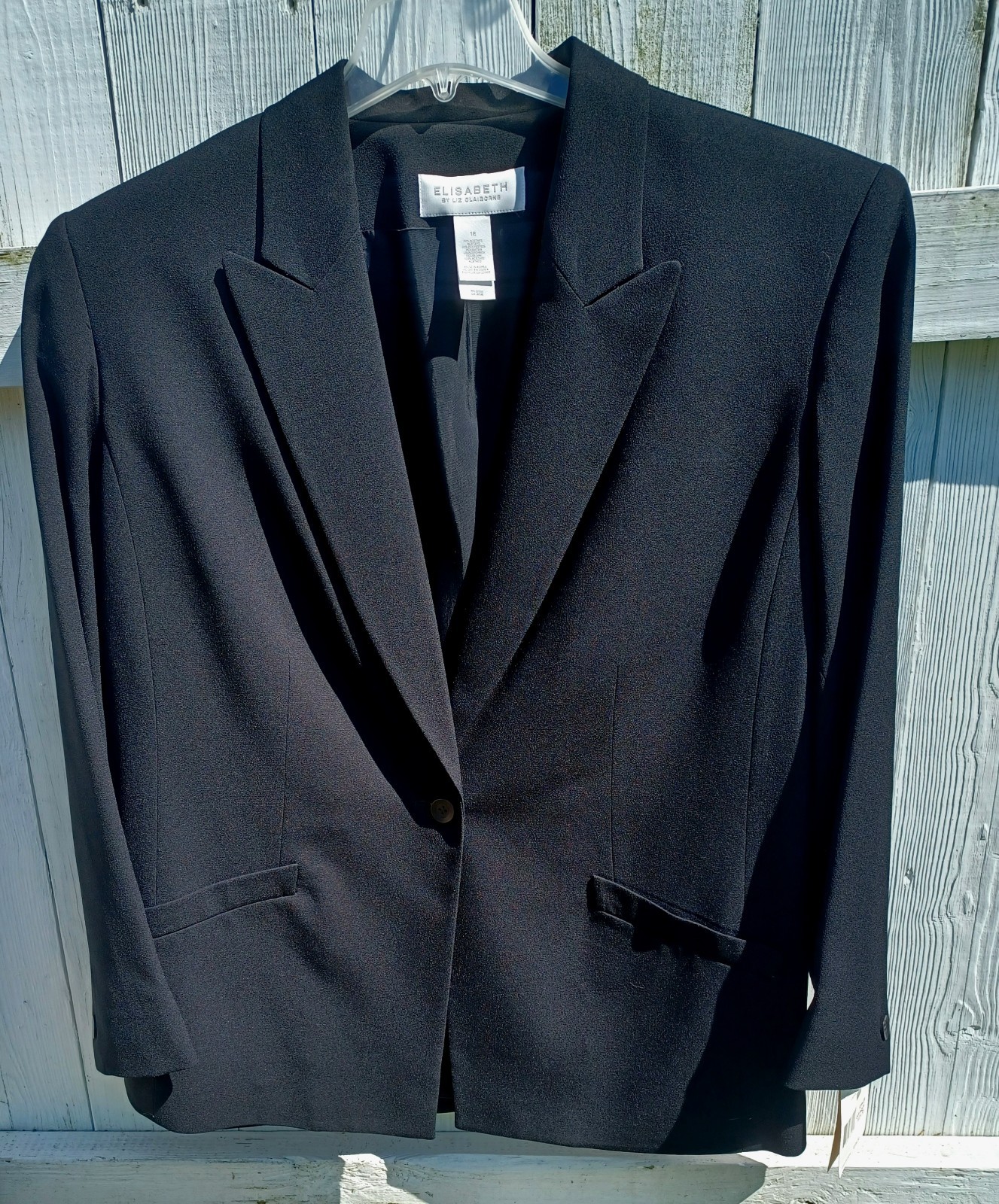 Vintange Elizabeth Collection Blazer Womens 18 Black New With Tags Liz Claiborne