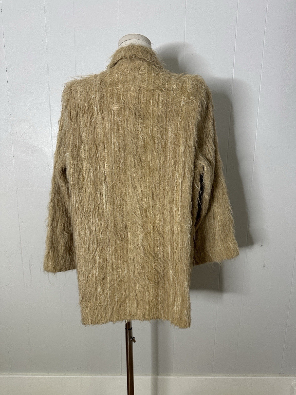 Vintage 1958 Shaggy Peruvian Woven Lama Fur Jacket