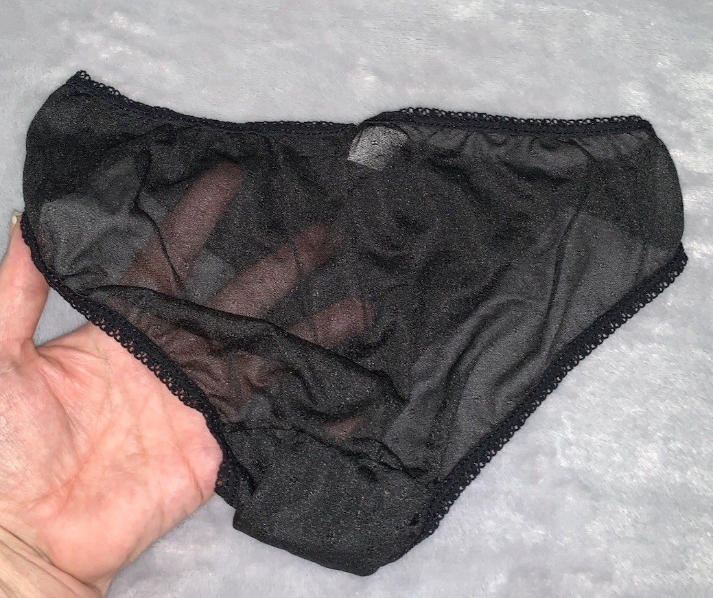 Vtg Low Rise Chiffon Bikini panties 5 S 100% Nylon Unique USA