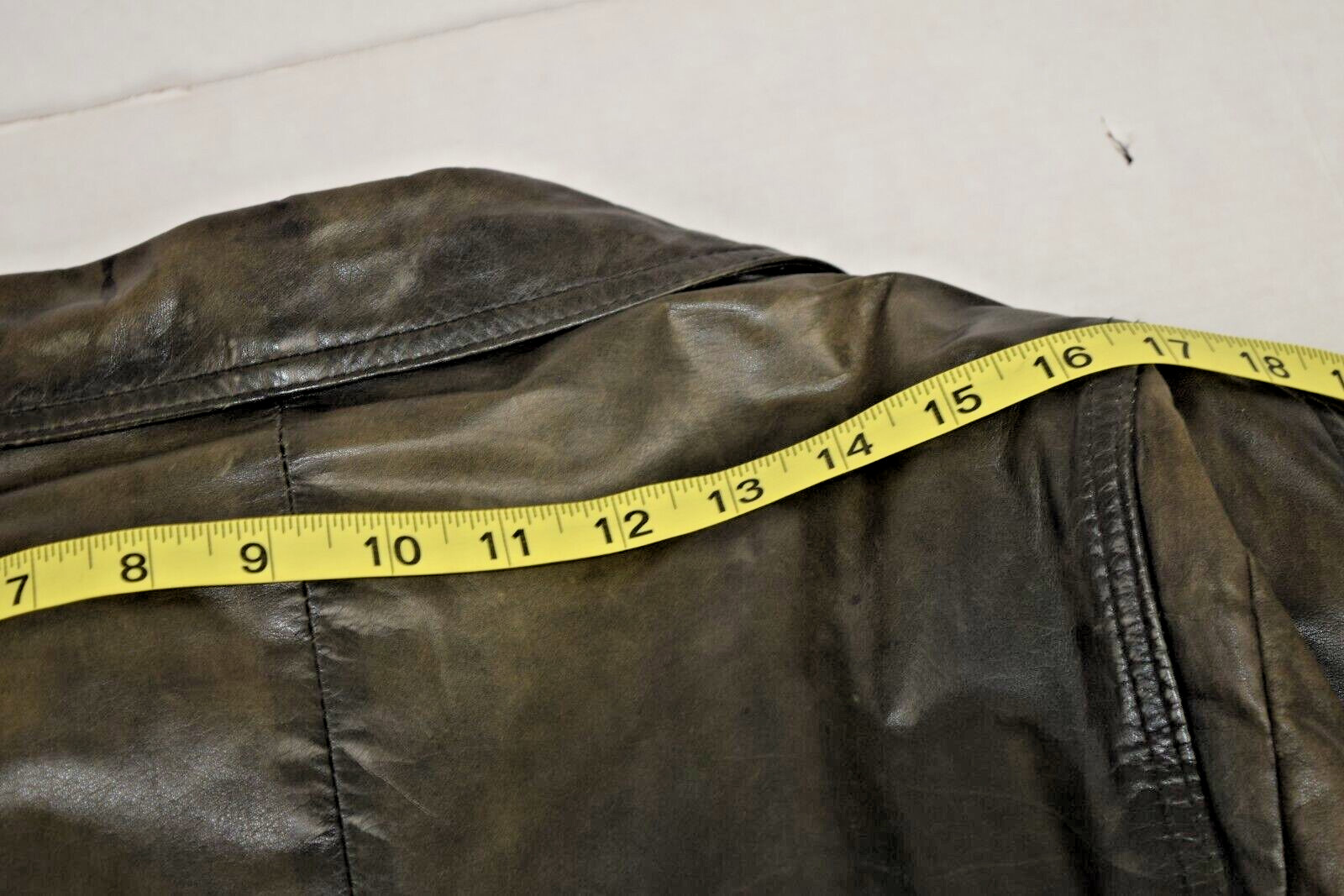 Vintage Leather Jacket Deerskin Trading Post Size 42 Brown Ombre Grunge Fade