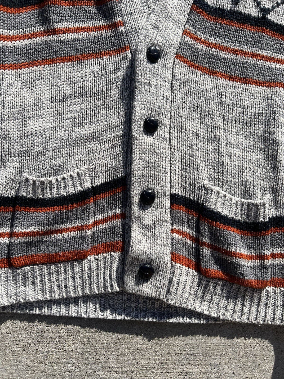 Vintage 70s Women’s Shawl Collar Cardigan Made By Sigallo Size Large