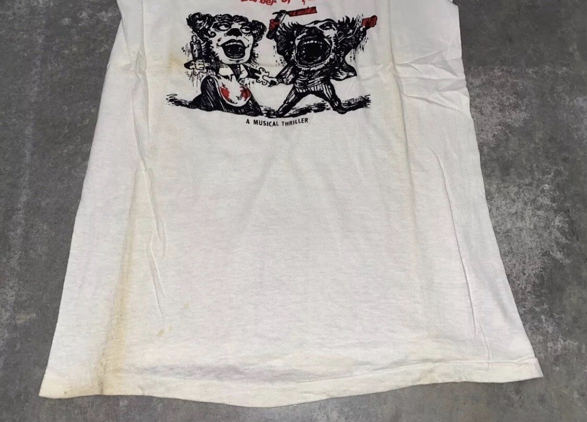 vtg Sweeney Todd the demon barber of fleet street Broadway Musical t shirt 1979