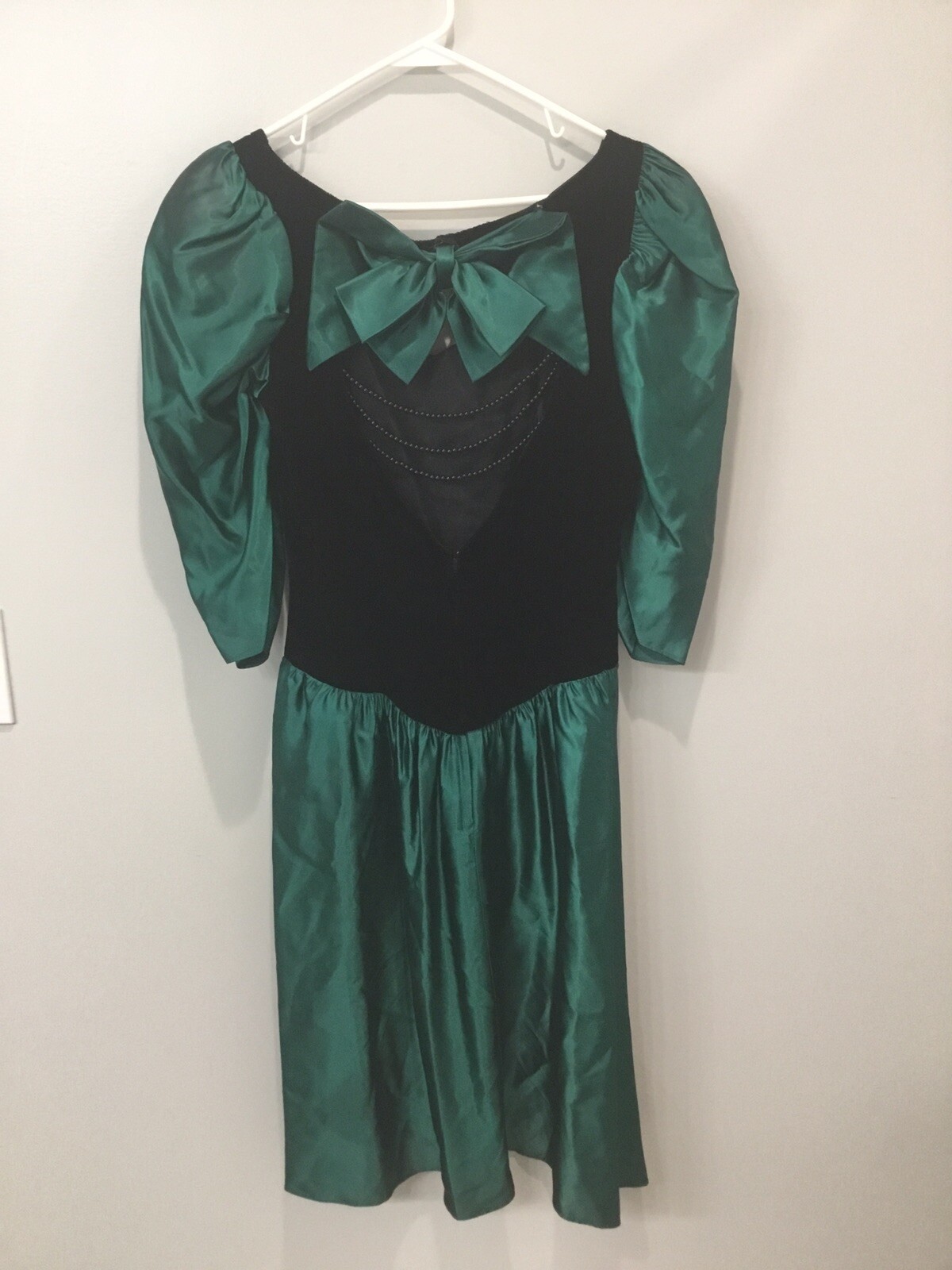 Vintage 80s alfred angelo Vampire Style Dress