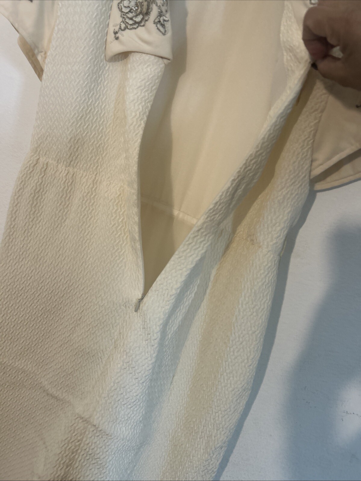 Vintage Valentino Night Amen Wardy Dress Cream Sequins Beaded Dress