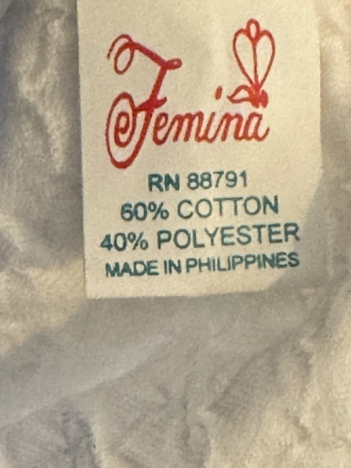 VINTAGE FEMINA COTTON / POLYESTER GRANNY PANTY! SIZE 7 NEW! WHITE