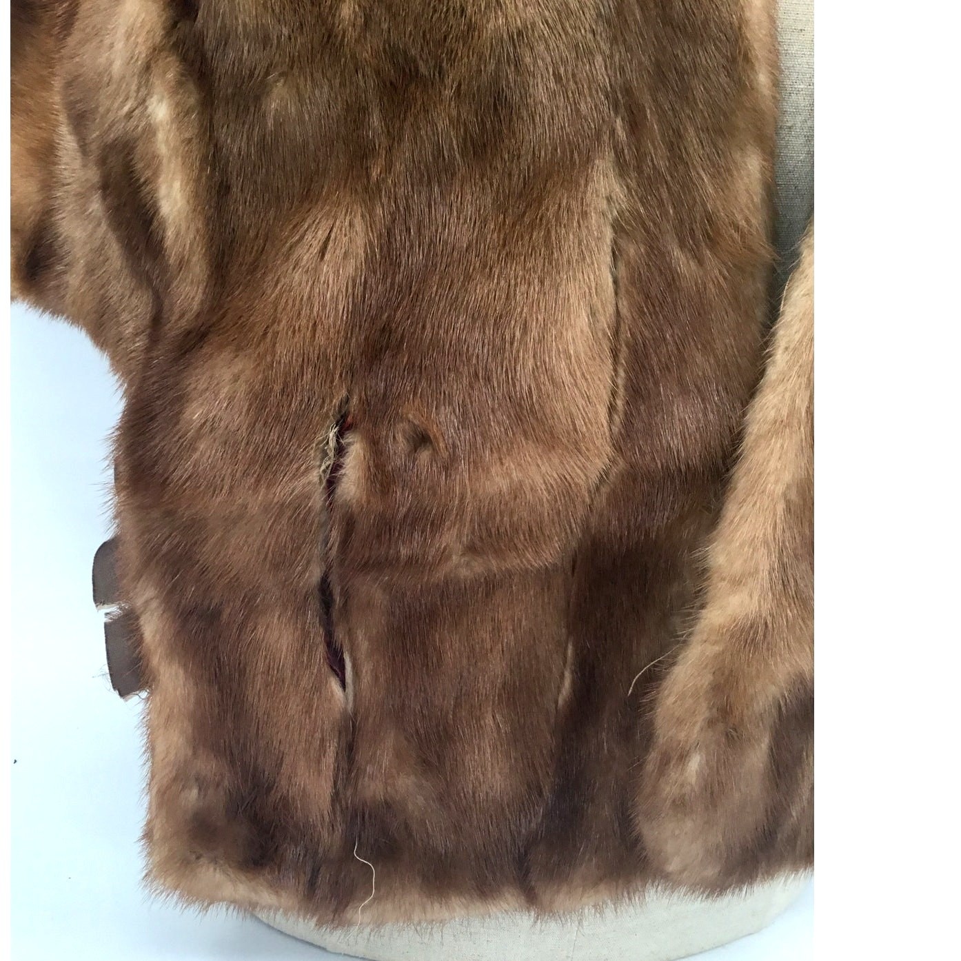 Vintage Evans Furs Davison’s Genuine Fur Capelet Stole Brown Damaged 17″ Collar