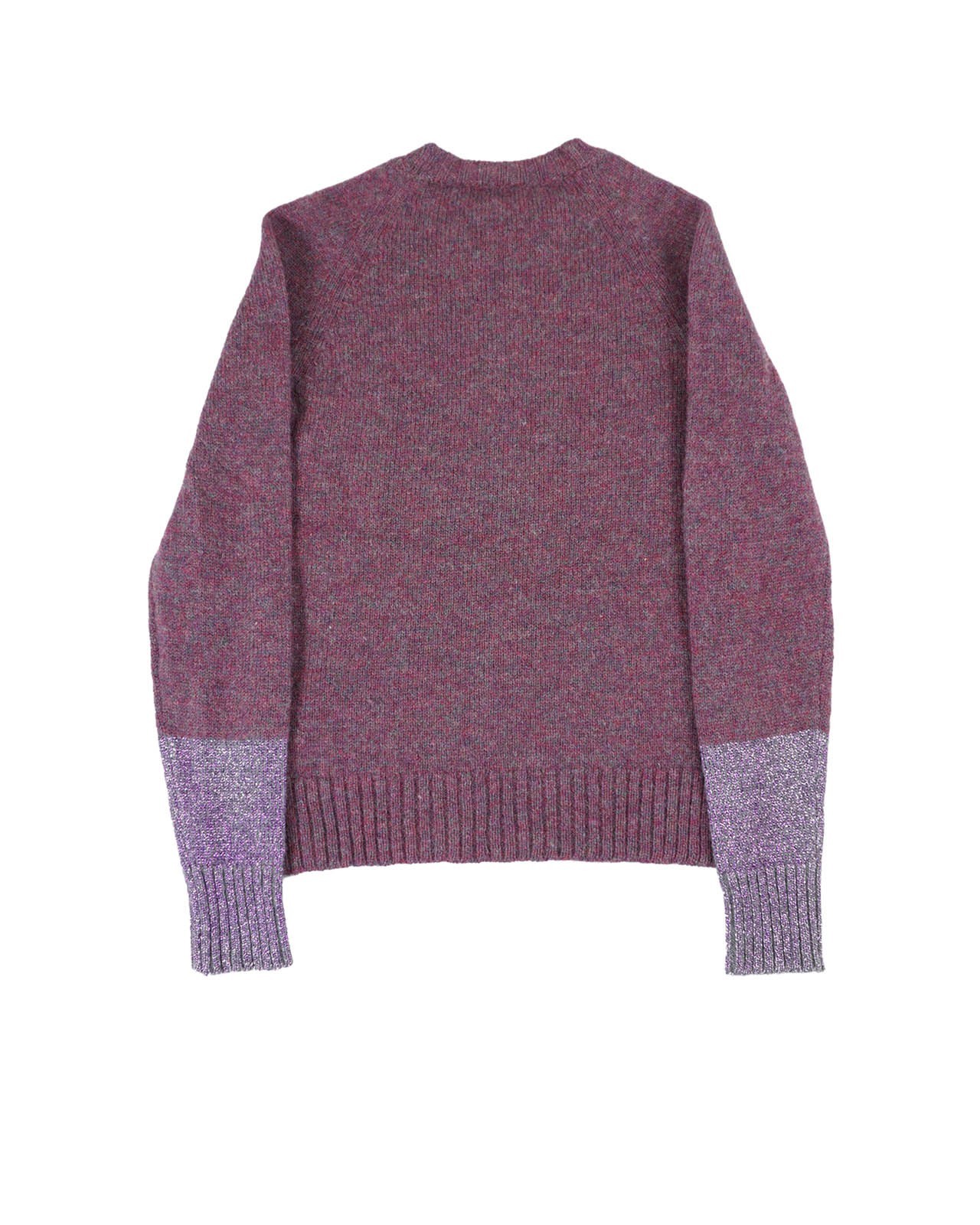 (S) DRIES VAN NOTEN Late 90s Wool Blend Metallic Cuff Knit Jumper