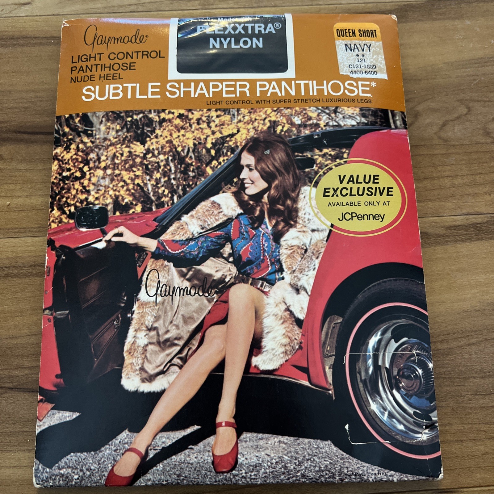 Vintage GAYMODE Subtle Shaper Pantyhose Queen Short Navy