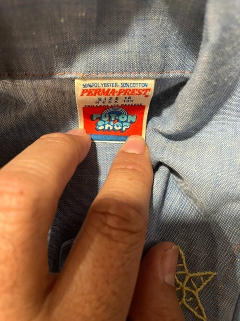 VINTAGE WESTER SHIRT FOR WOMENS EMBROIDERY PALM AND SUN ON BACK