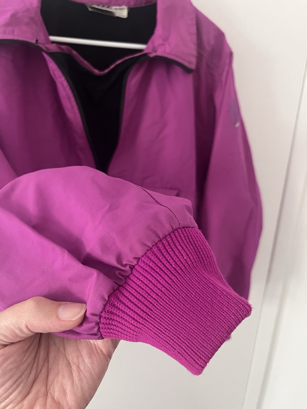 Sunbuster Vintage 80s Magenta Windbreaker Lightweight Anorak Jacket Medium