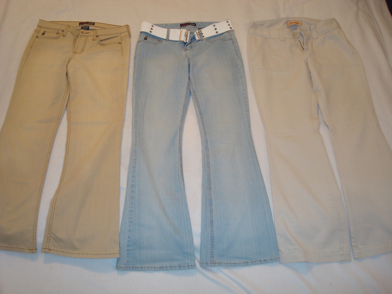 3 PAIR OF VINTAGE LATE 1980’S AEROPOSTALE JUNIOR WOMENS PANTS FLARE CUT