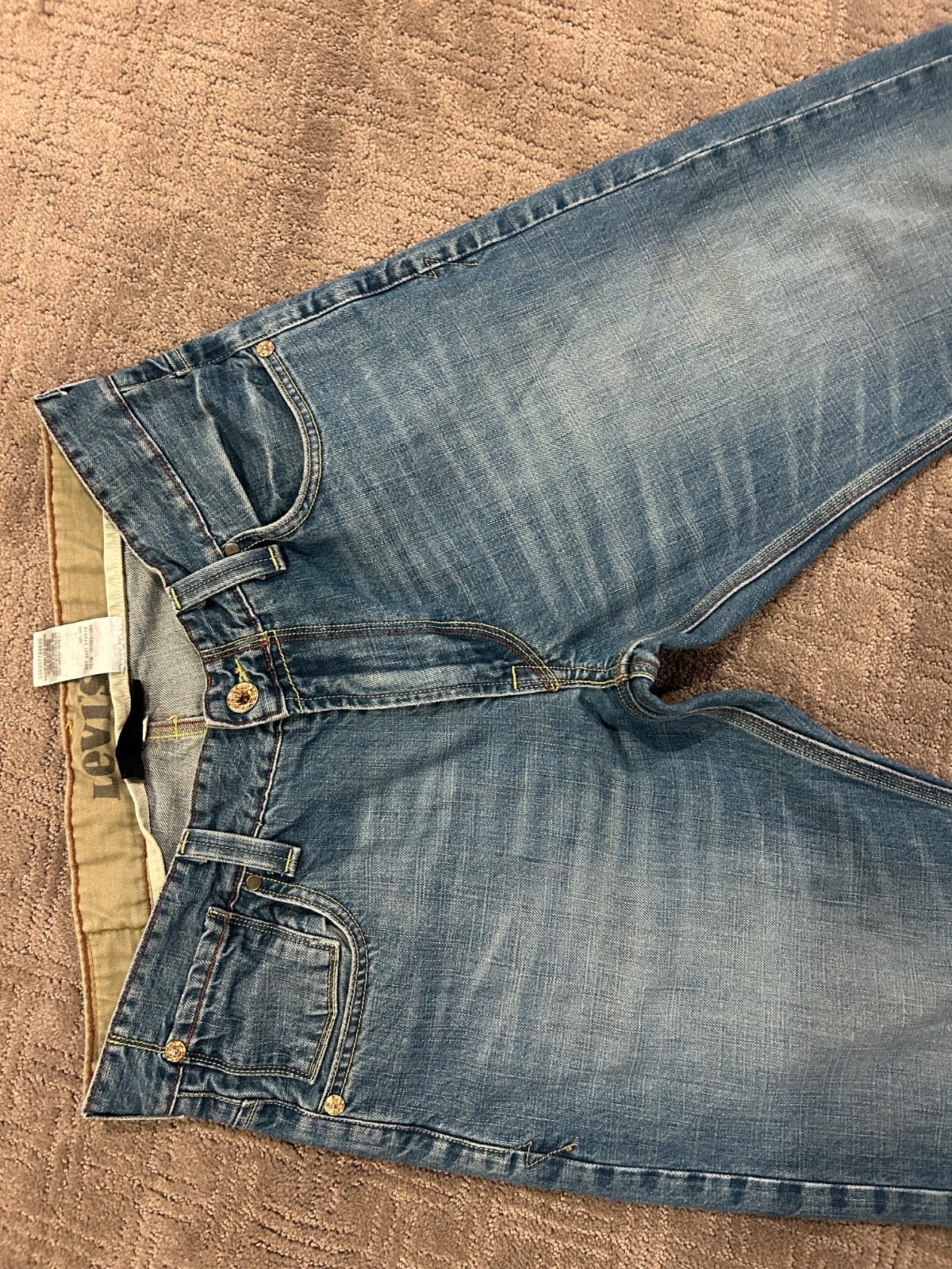 Vintage Y2K Levi’s 701S, Asymmetric Stitching, Mismatched Factory Sample