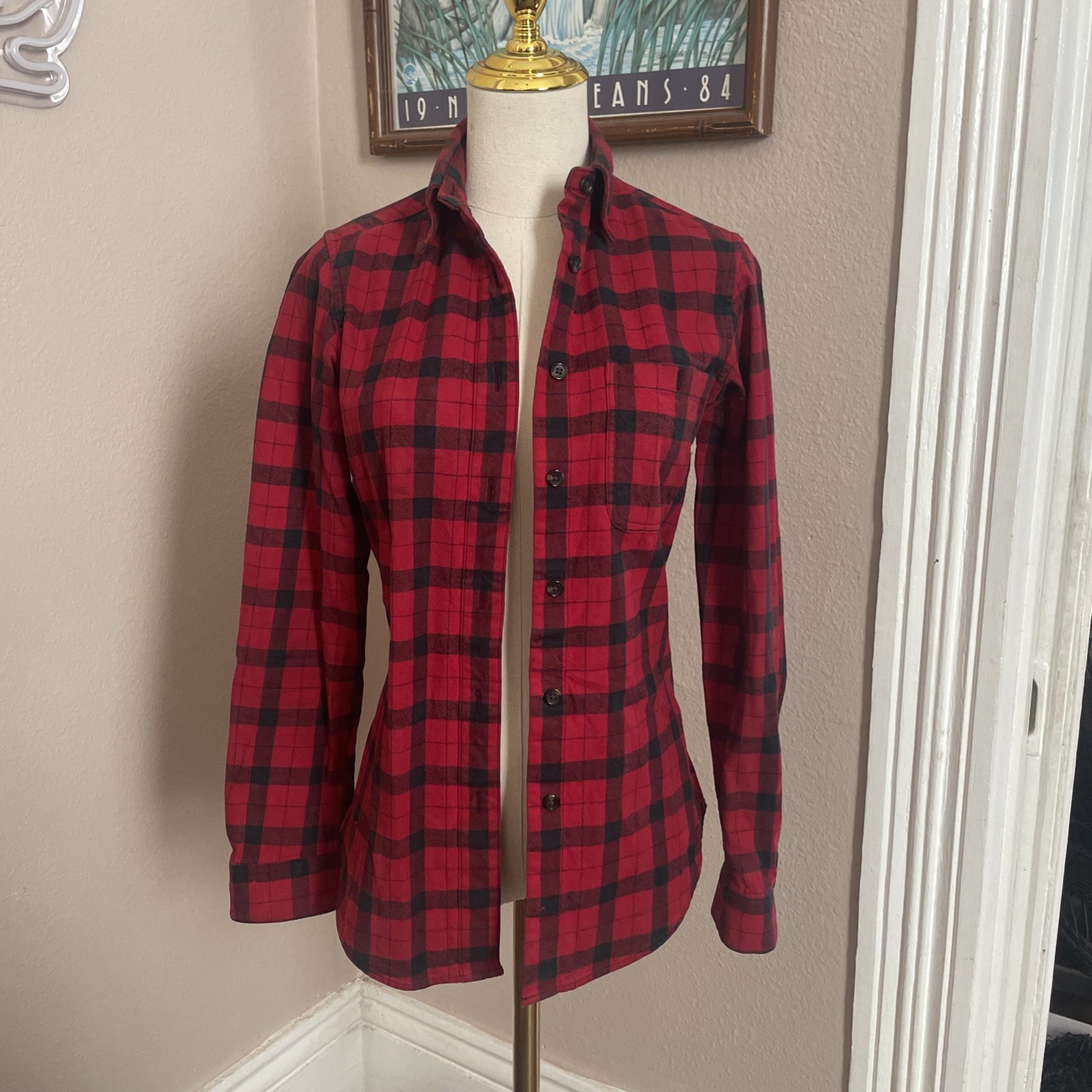 Filson VTG Buffalo Check Plaid Flannel Button Down Shirt XS