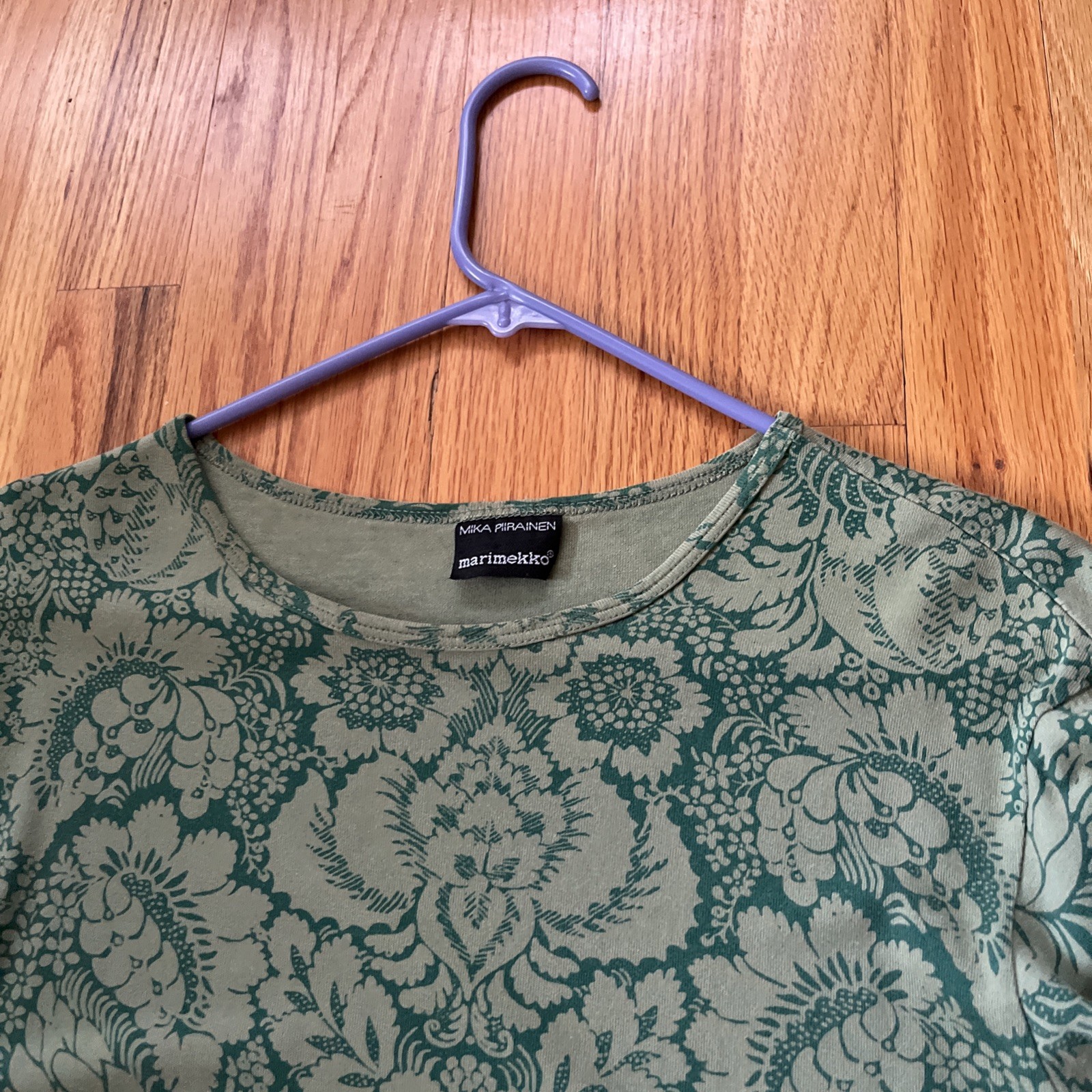 Vintage Mika Piirainen Marimekko Dress, Green Floral S