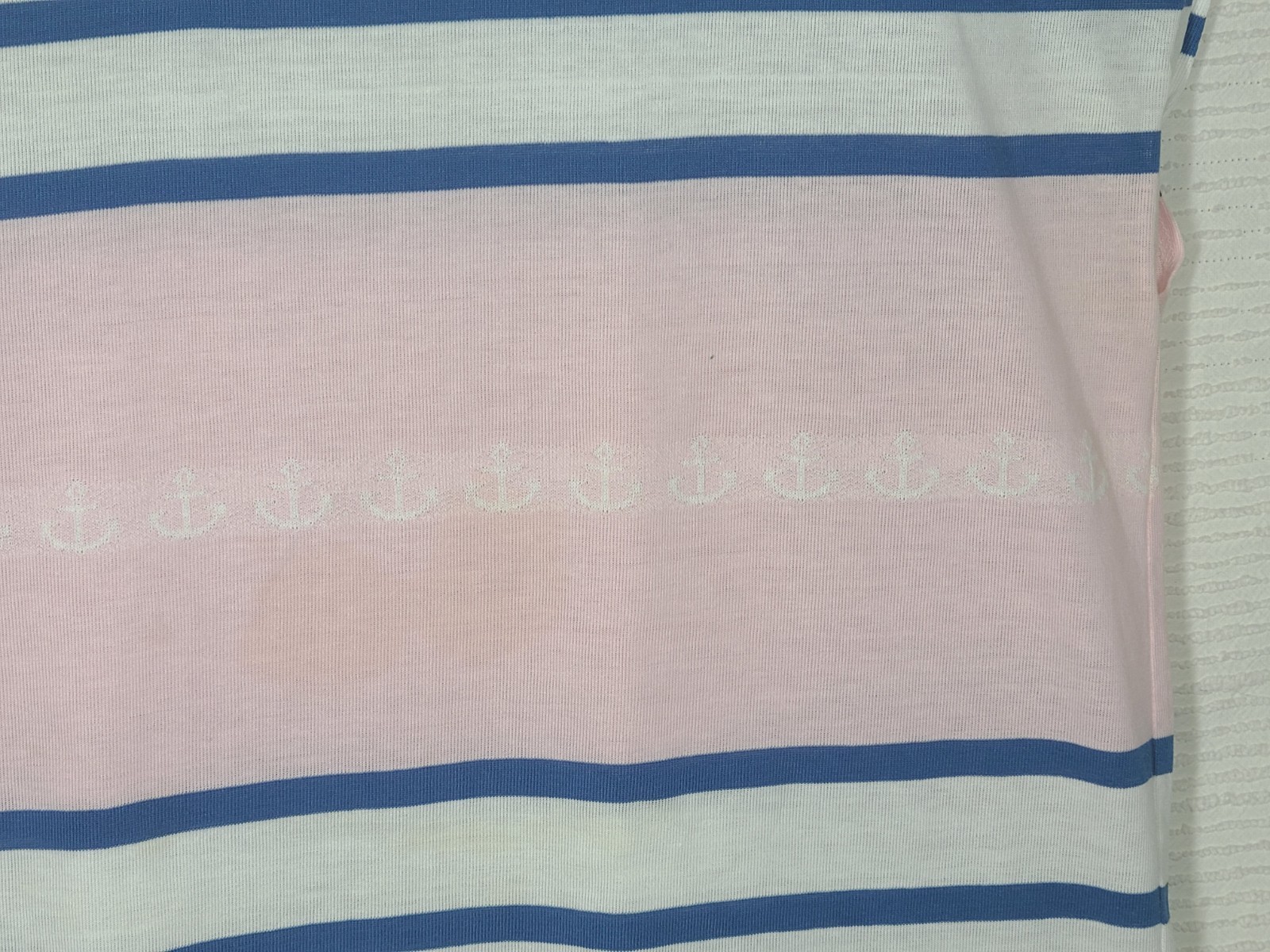 Vintage Womens Polo Shirt 1990s L XL Oversize Pink Stripes Jantzen Tennis Sports