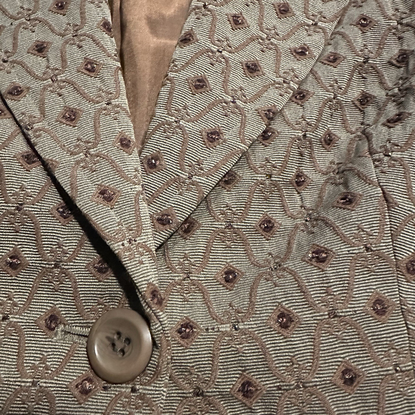 Vintage INSIGHT Patterned Blazer Size 10 Structured Career Jacket