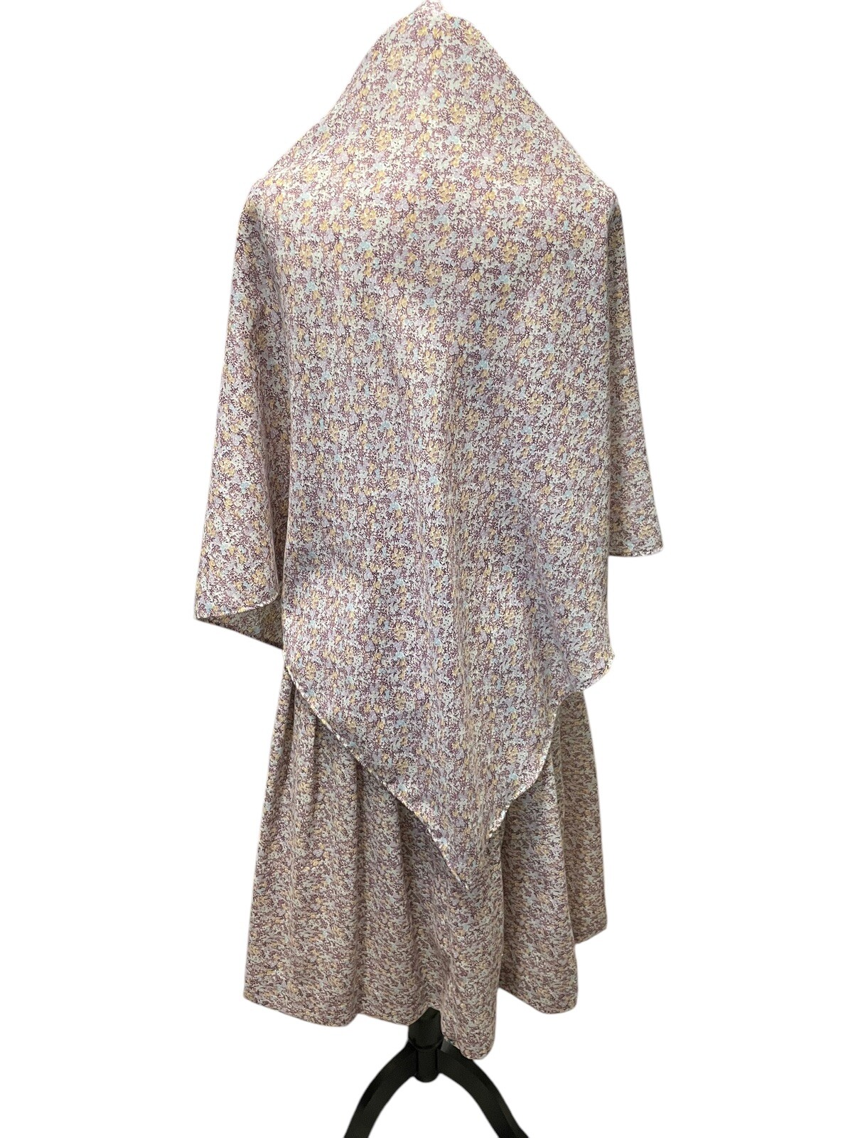 1970’s Prestige Of Boston Union Made Set Skirt & Scarf Floral Size 10 27W