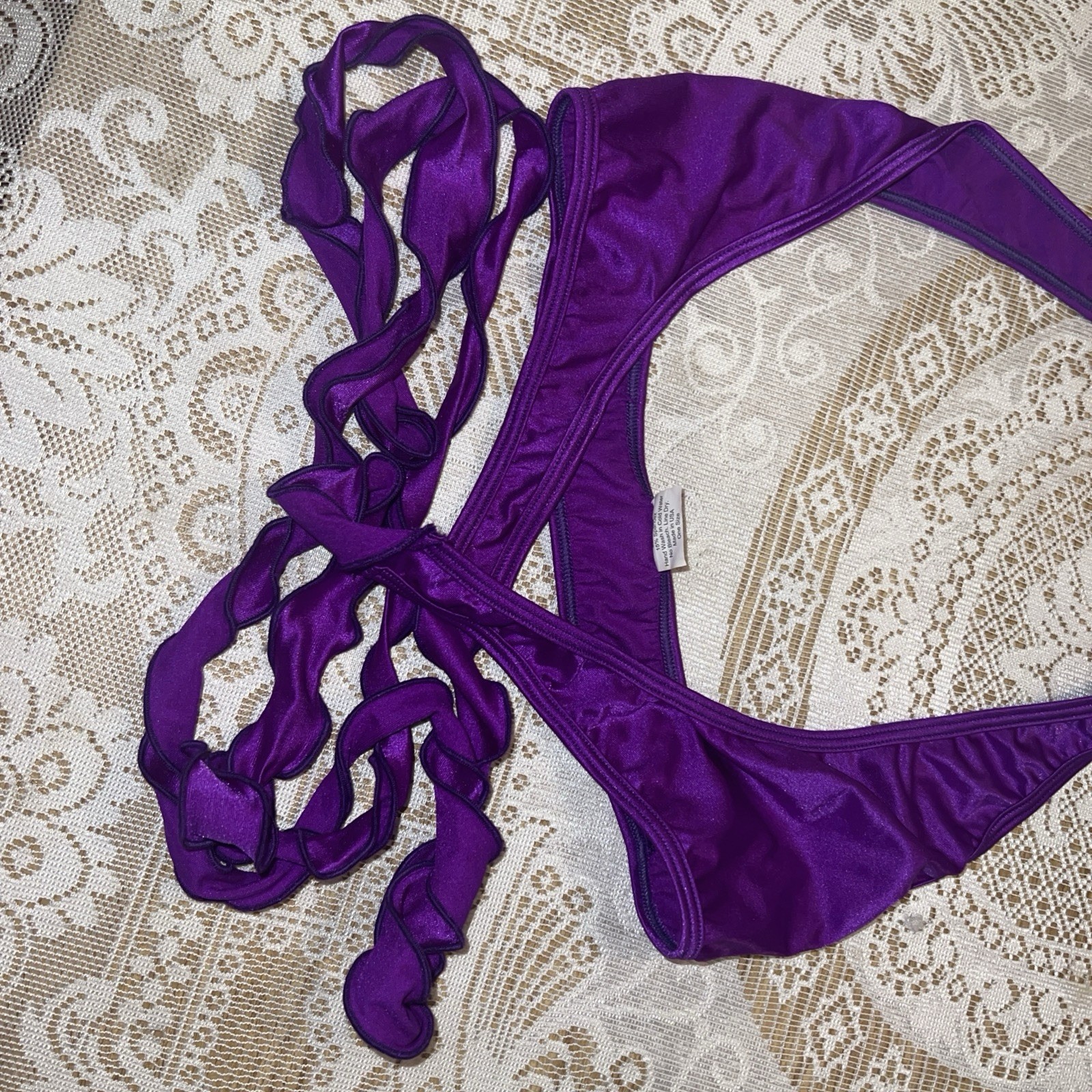 BODYZONE Purple SWIM Body Wrap Top in Black Floral S-DD One Size Fits ALL nylon