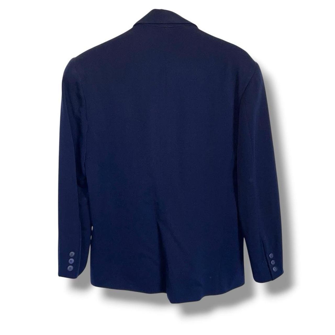vintage Charles Klein navy blue single-breasted blazer size 12. 100% pure wool