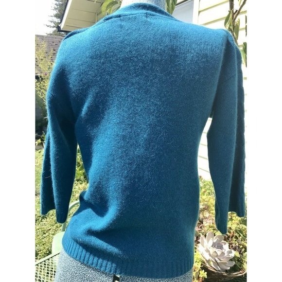 Vtg Plaid Wool Skirt Angora Sweater Leather Belt HTF SET 70s 80s XS S Preppy MOD